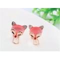 wholesale 2016 fashion pink fox Opal earrings fancy design earring